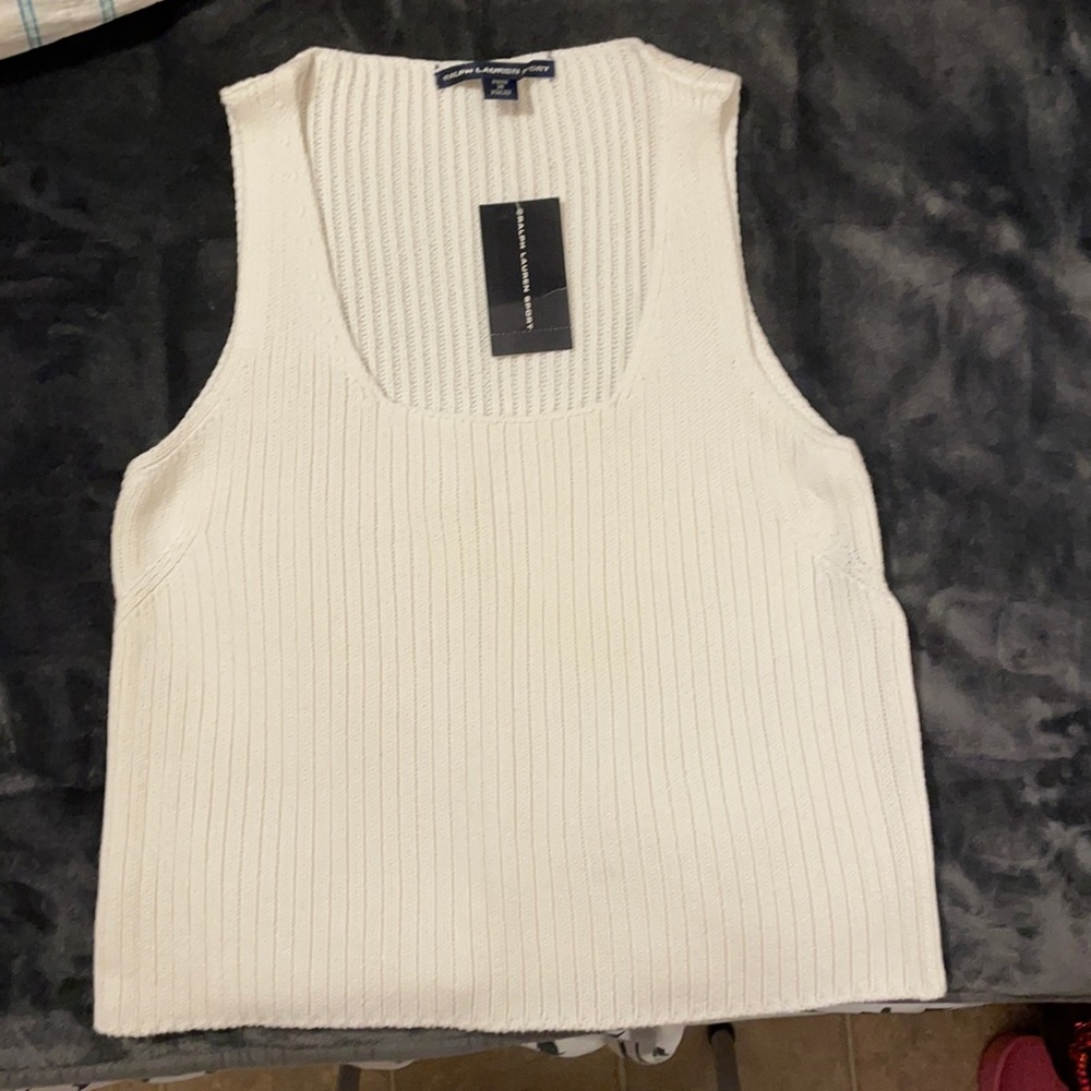 BNWT Ralph Lauren sleeveless sweater, size XL